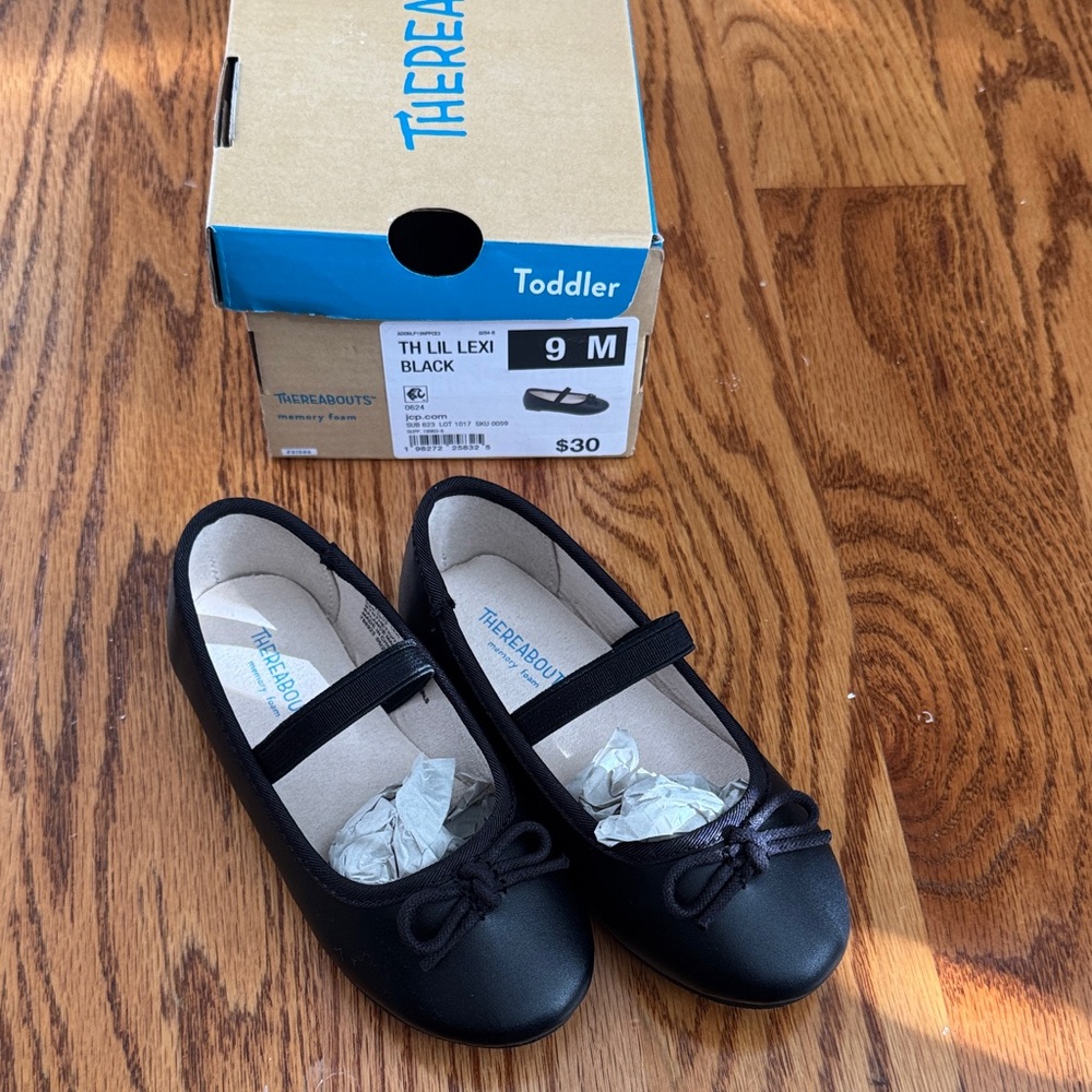 Black toddler ballet flats